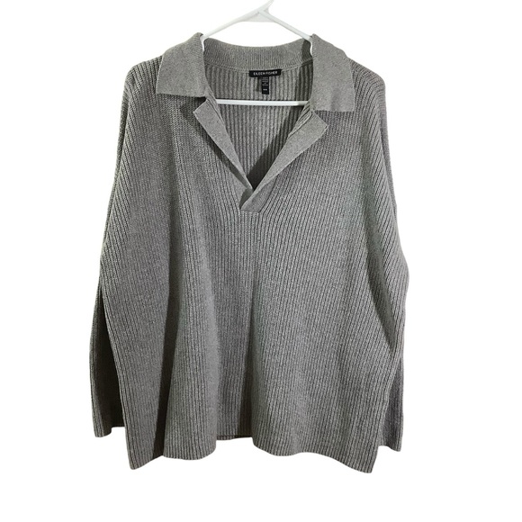 Eileen Fisher Sweaters - Eileen Fisher 
Cashmere and Cotton Blend Polo Knit Sweater